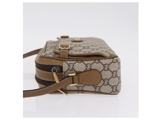 GUCCI GG Plus Supreme Shoulder Bag PVC Beige Gold - vista 5