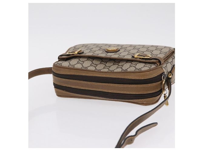GUCCI GG Plus Supreme Shoulder Bag PVC Beige Gold - vista 6