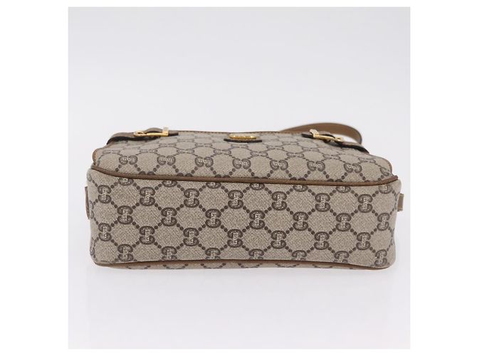 GUCCI GG Plus Supreme Shoulder Bag PVC Beige Gold - vista 9