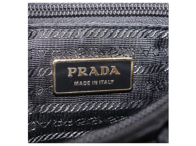 PRADA Sac Tote Nylon 2way Noir Doré - vue 22
