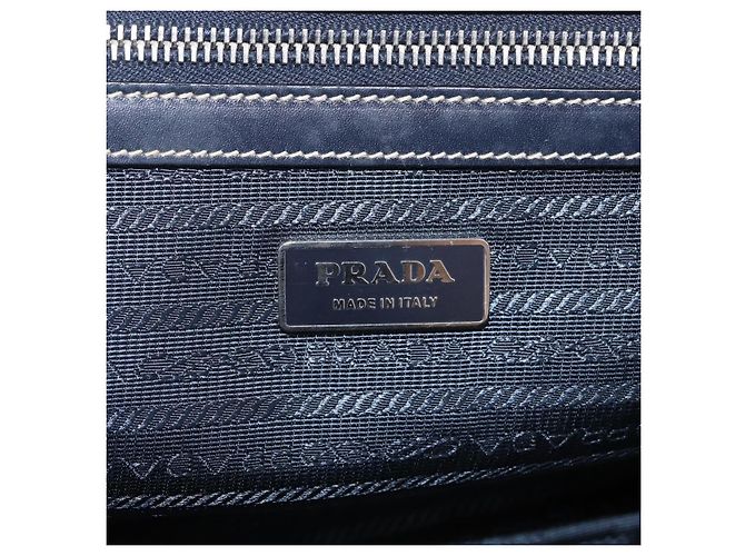 PRADA Bolso Boston Nylon Navy Silver - vista 20