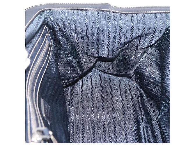 PRADA Bolso Boston Nylon Navy Silver - vista 22