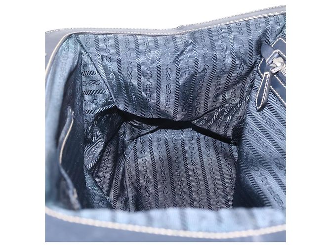 PRADA Bolso Boston Nylon Navy Silver - vista 23
