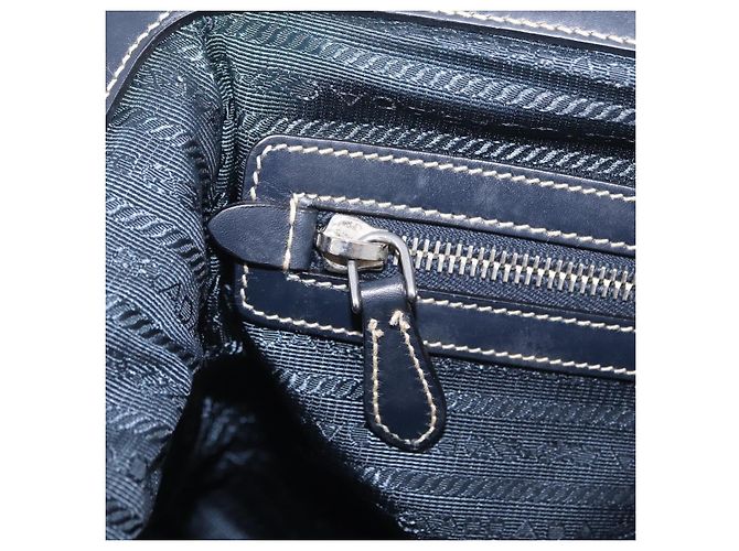 PRADA Bolso Boston Nylon Navy Silver - vista 24