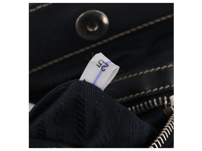 PRADA Bolso Boston Nylon Navy Silver - vista 27