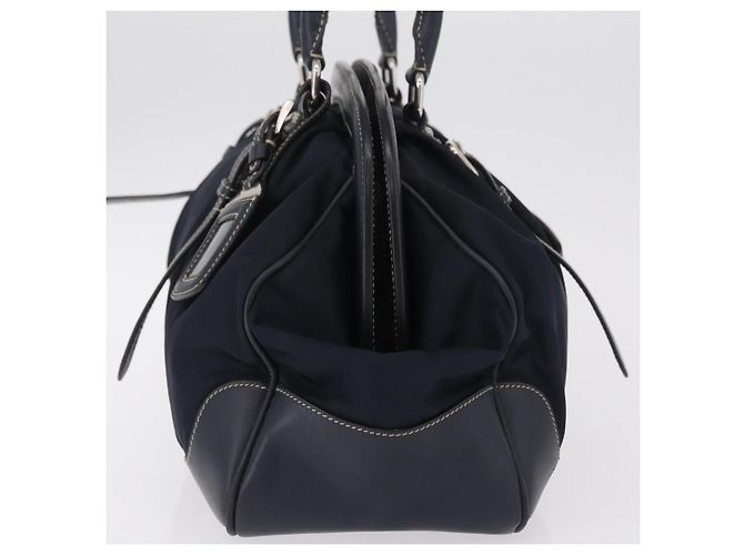PRADA Bolso Boston Nylon Navy Silver - vista 4