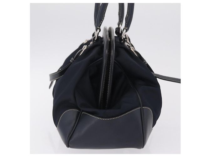 PRADA Bolso Boston Nylon Navy Silver - vista 5