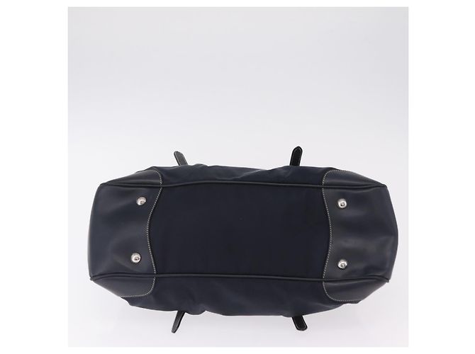 PRADA Bolso Boston Nylon Navy Silver - vista 9