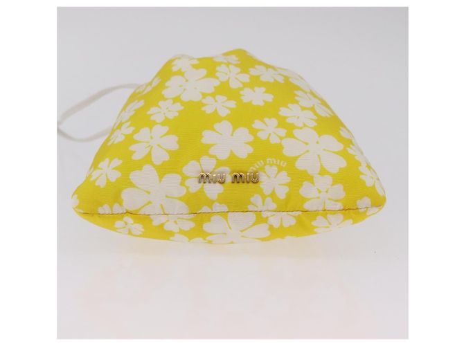 Miu Miu Geldbörse Pouch Nylon Gelb - Ansicht 10