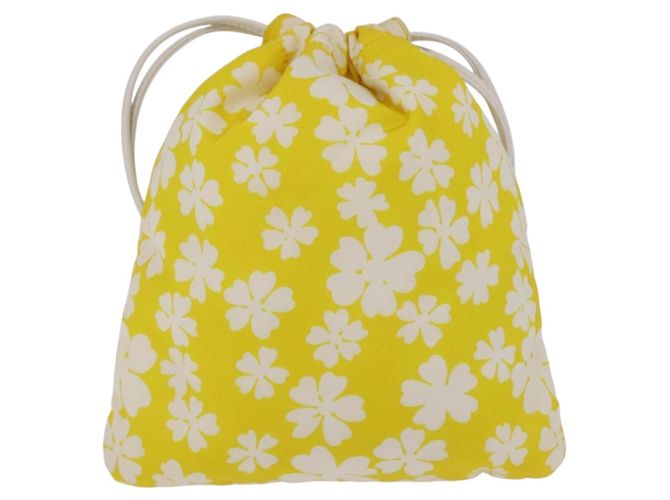Miu Miu Geldbörse Pouch Nylon Gelb - Ansicht 3