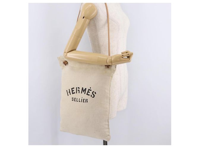 Hermès HERMES Bolsa de Ombro Aline Canvas Beige - vista 20