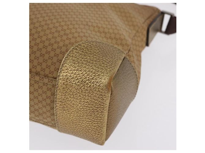 GUCCI Micro GG Canvas Shoulder Bag Nylon Outlet Brown Silver 257301 - vista 12