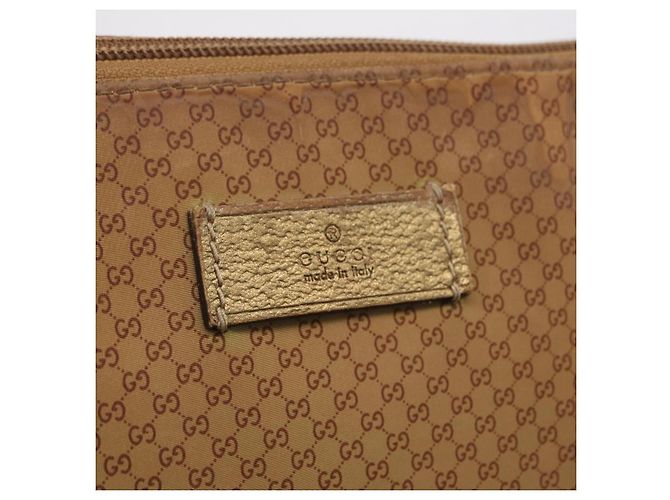 GUCCI Micro GG Canvas Shoulder Bag Nylon Outlet Brown Silver 257301 - vista 17