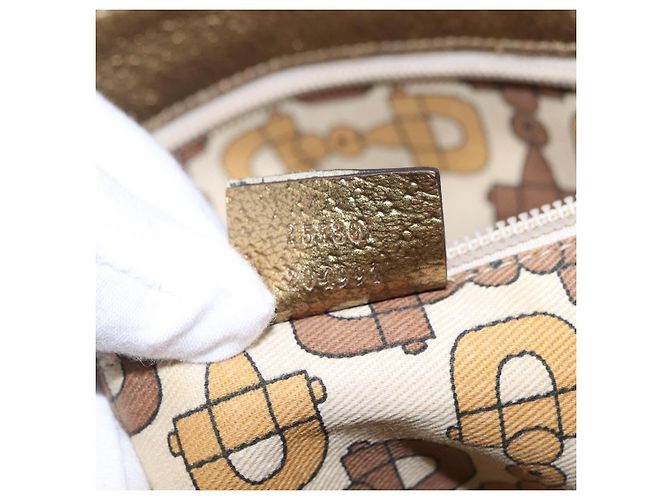 GUCCI Micro GG Canvas Shoulder Bag Nylon Outlet Brown Silver 257301 - vista 24