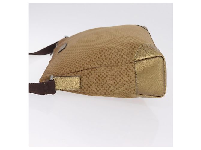 GUCCI Micro GG Canvas Shoulder Bag Nylon Outlet Brown Silver 257301 - vista 5