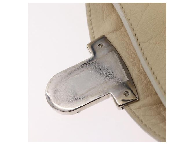 PRADA Tote Bag Leather Ivory Silver - vista 18