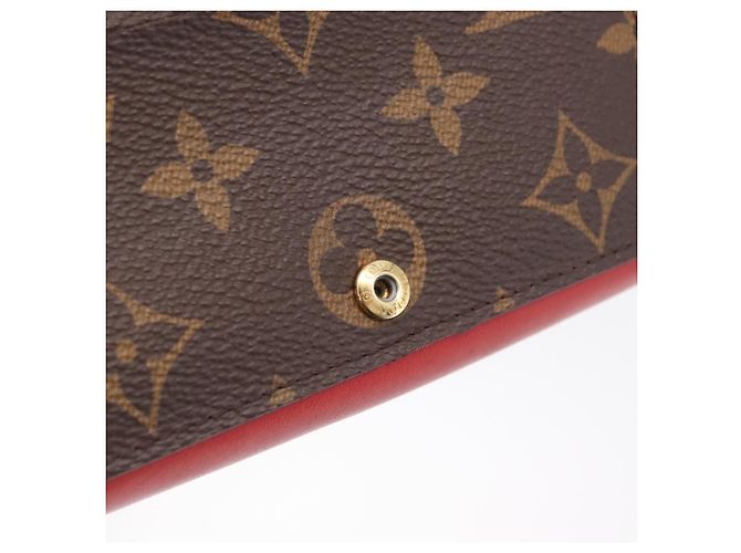 LOUIS VUITTON Monogram Portefeuille Flore Compact Wallet Red M64587 - vista 15