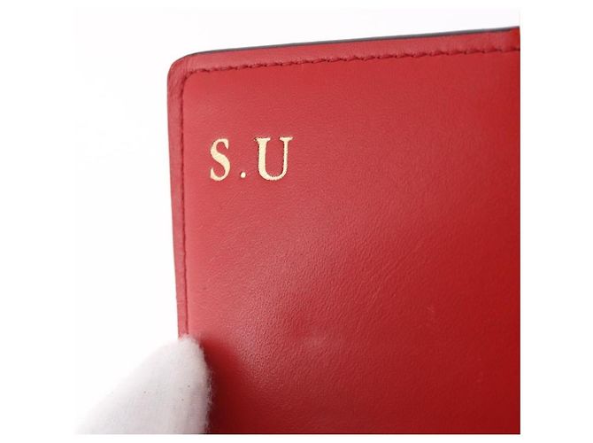 LOUIS VUITTON Monogram Portefeuille Flore Compact Wallet Red M64587 - vista 16