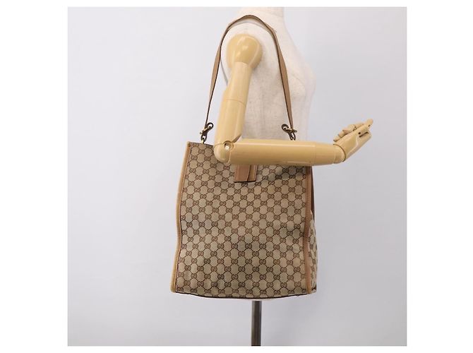 GUCCI GG Canvas Shoulder Bag Beige Gold 109101 - vista 21