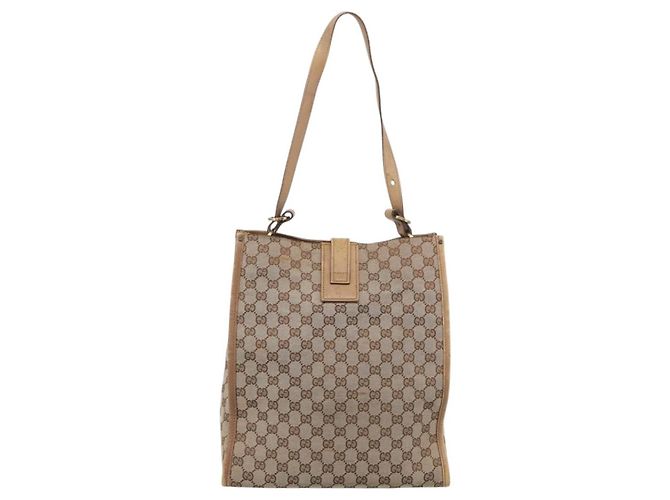GUCCI GG Canvas Shoulder Bag Beige Gold 109101 - vista 3