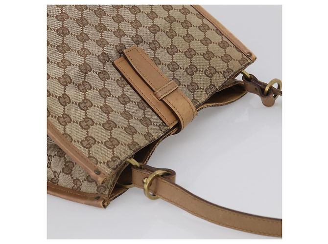 GUCCI GG Canvas Shoulder Bag Beige Gold 109101 - vista 6