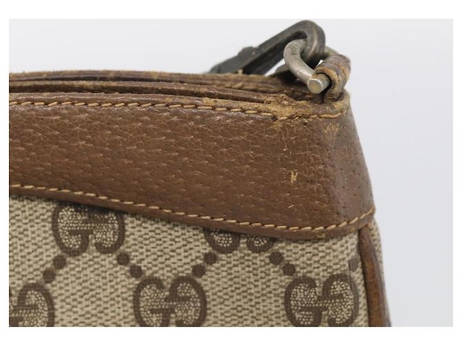 GUCCI GG Supreme Shoulder Bag PVC Beige - vista 16