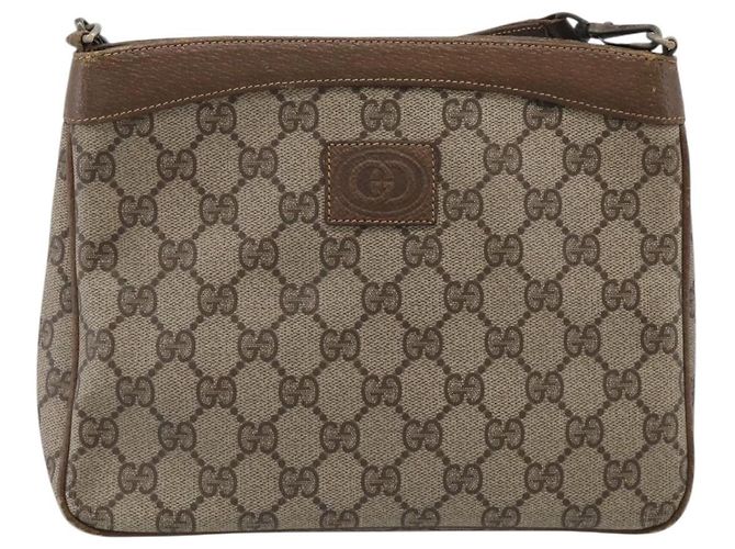 GUCCI GG Supreme Shoulder Bag PVC Beige - vista 2