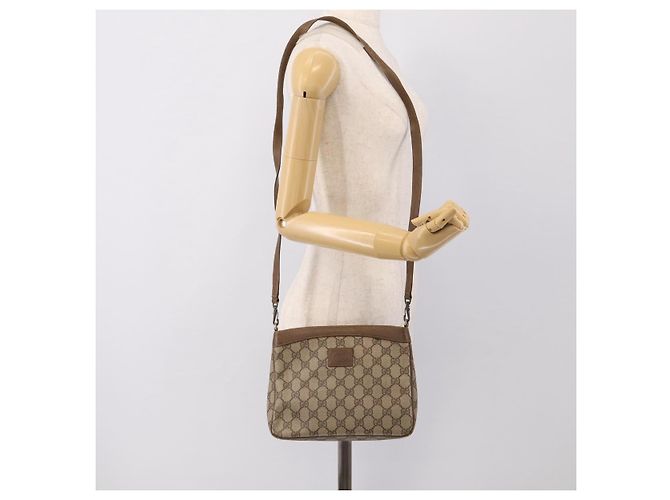 GUCCI GG Supreme Shoulder Bag PVC Beige - vista 26