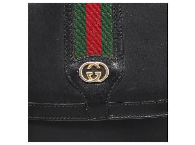 GUCCI Micro GG Supreme Web Sherry Line Bag Leather Black 001 41 4425 - vista 15