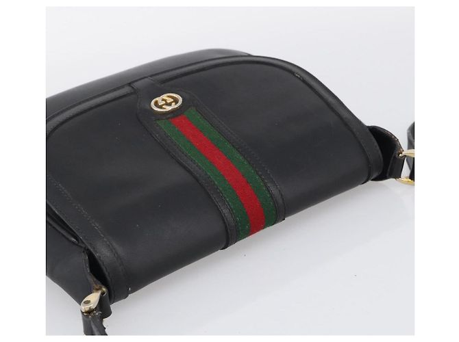 GUCCI Micro GG Supreme Web Sherry Line Bag Leather Black 001 41 4425 - vista 6