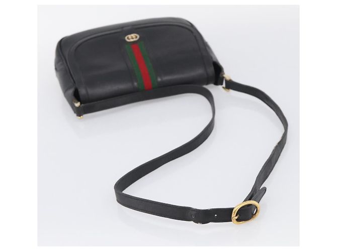 GUCCI Micro GG Supreme Web Sherry Line Bag Leather Black 001 41 4425 - vista 7
