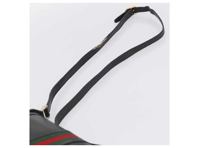 GUCCI Micro GG Supreme Web Sherry Line Bag Leather Black 001 41 4425 - vista 8