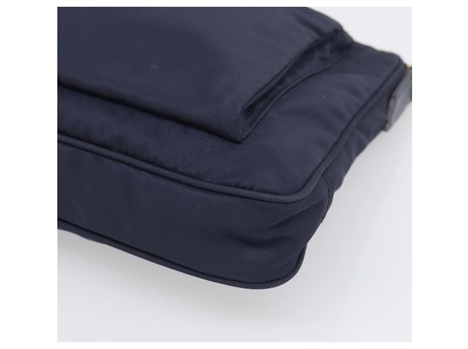 PRADA Sac à épaule Nylon Navy Gold - vue 10
