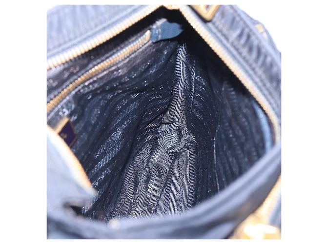 PRADA Sac à épaule Nylon Navy Gold - vue 20