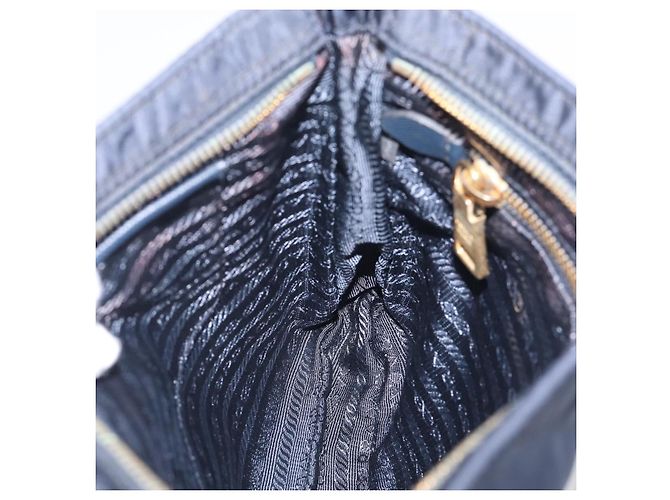 PRADA Sac à épaule Nylon Navy Gold - vue 21