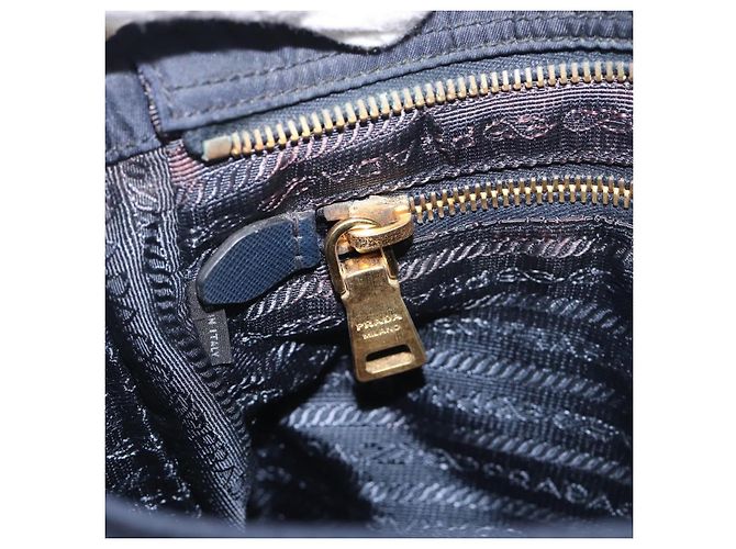 PRADA Sac à épaule Nylon Navy Gold - vue 22