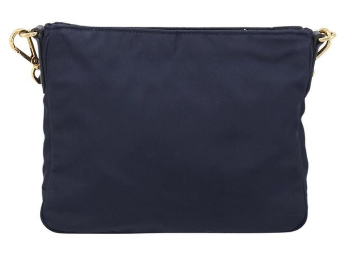 PRADA Sac à épaule Nylon Navy Gold - vue 3