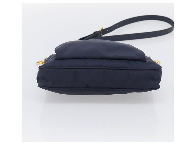PRADA Sac à épaule Nylon Navy Gold - vue 9
