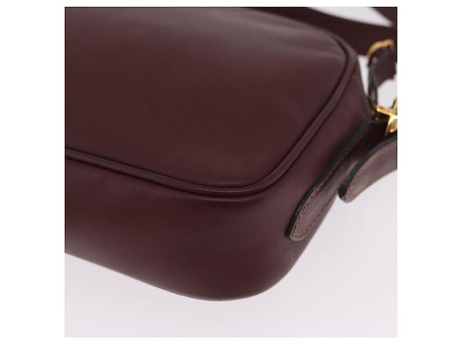 Cartier Must Line Shoulder Bag Leather Bordeaux Gold - vista 15