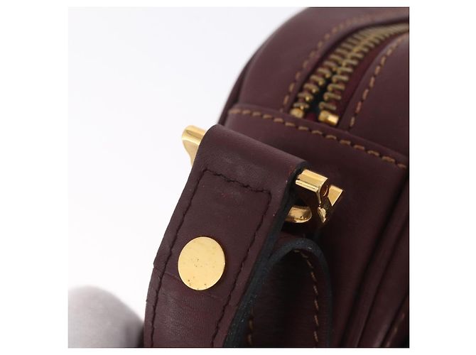 Cartier Must Line Shoulder Bag Leather Bordeaux Gold - vista 18