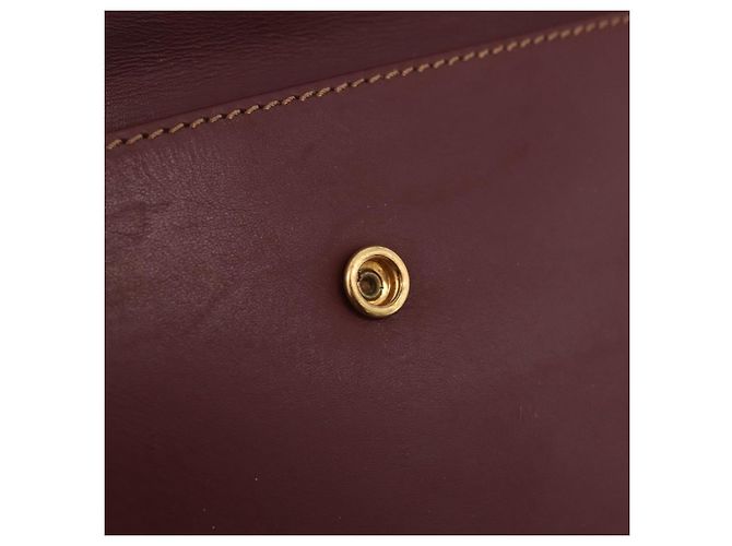 Cartier Must Line Shoulder Bag Leather Bordeaux Gold - vista 27