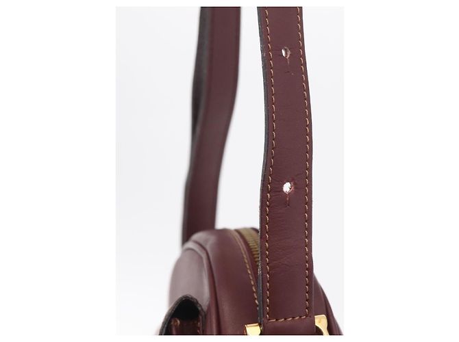 Cartier Must Line Shoulder Bag Leather Bordeaux Gold - vista 9