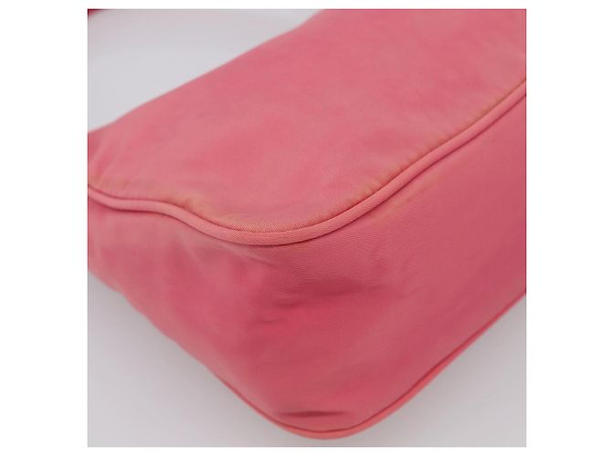 PRADA Pochette à main Nylon Rose Argent - vue 11