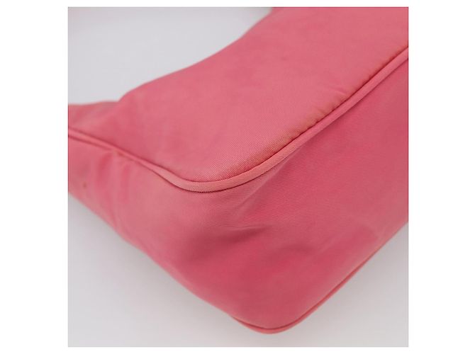 PRADA Pochette à main Nylon Rose Argent - vue 13