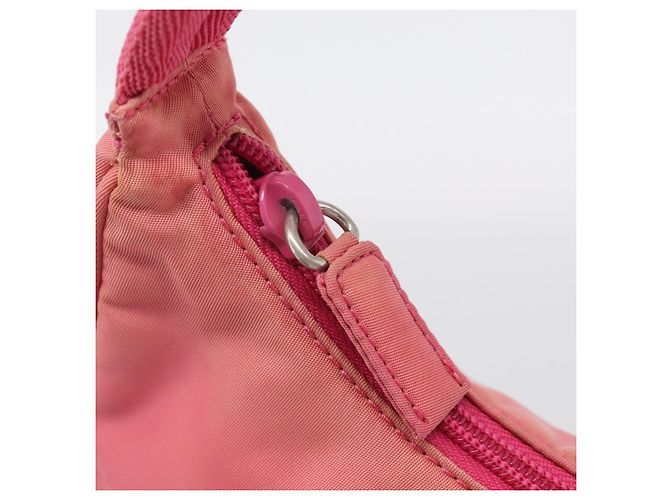PRADA Pochette à main Nylon Rose Argent - vue 15