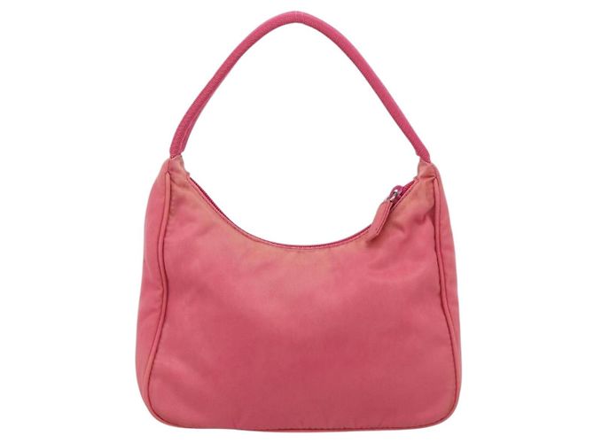 PRADA Pochette à main Nylon Rose Argent - vue 3