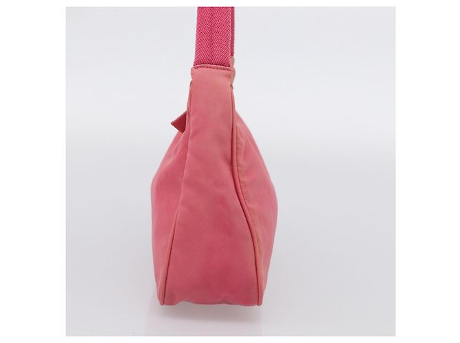 PRADA Pochette à main Nylon Rose Argent - vue 4