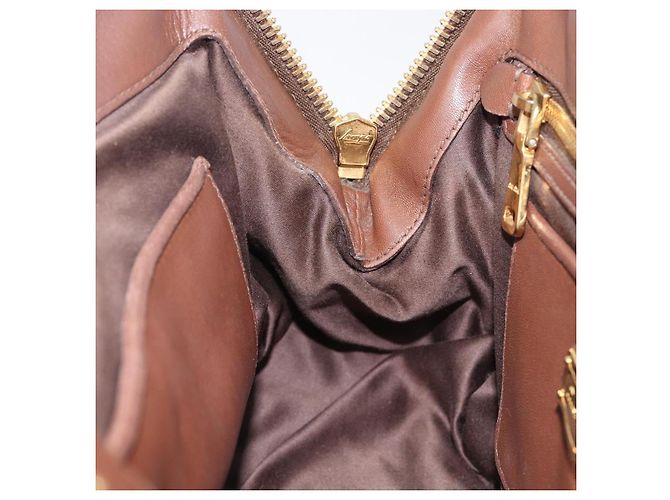Miu Miu Matelasse Hand Bag Leather Brown Gold - vista 23