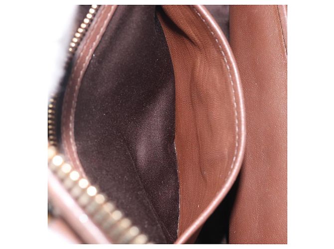 Miu Miu Matelasse Hand Bag Leather Brown Gold - vista 26