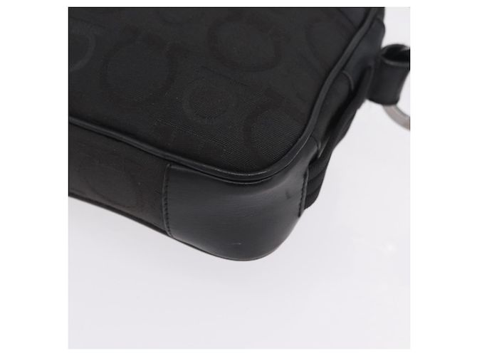 Salvatore Ferragamo Gancini Shoulder Bag Canvas Black Silver - Ansicht 13